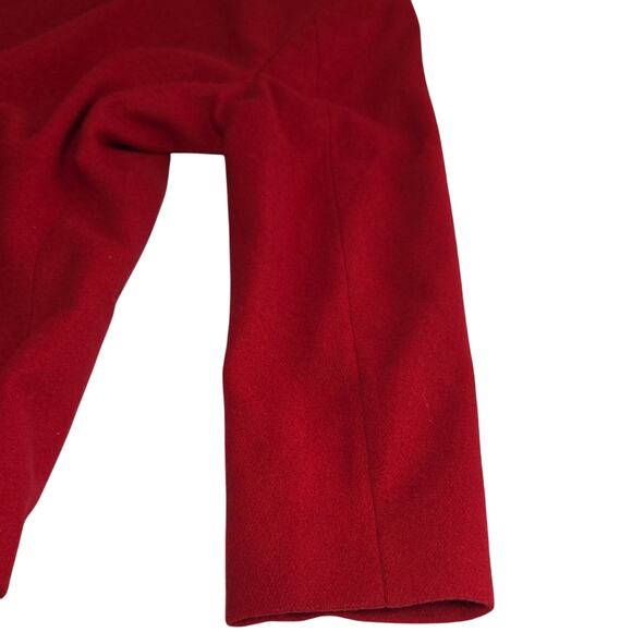 L.L. Bean Womens Sz 6 Red Cashmere Wool Shoulder Pads Made in USA Vintage Jacket - Picture 8 of 15